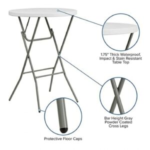 A table with the features of a folding table.