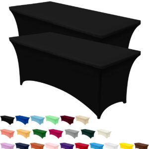 Spandex Table Cover Rental – 6ft & Cocktail Tables